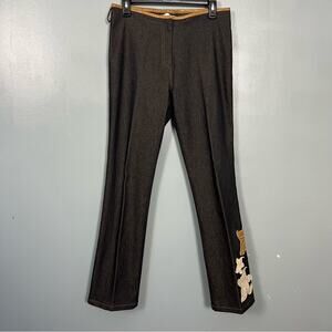 Manigance Paris Vintage Floral Patchwork Denim Jeans Trousers Y2K FR 42 US 10